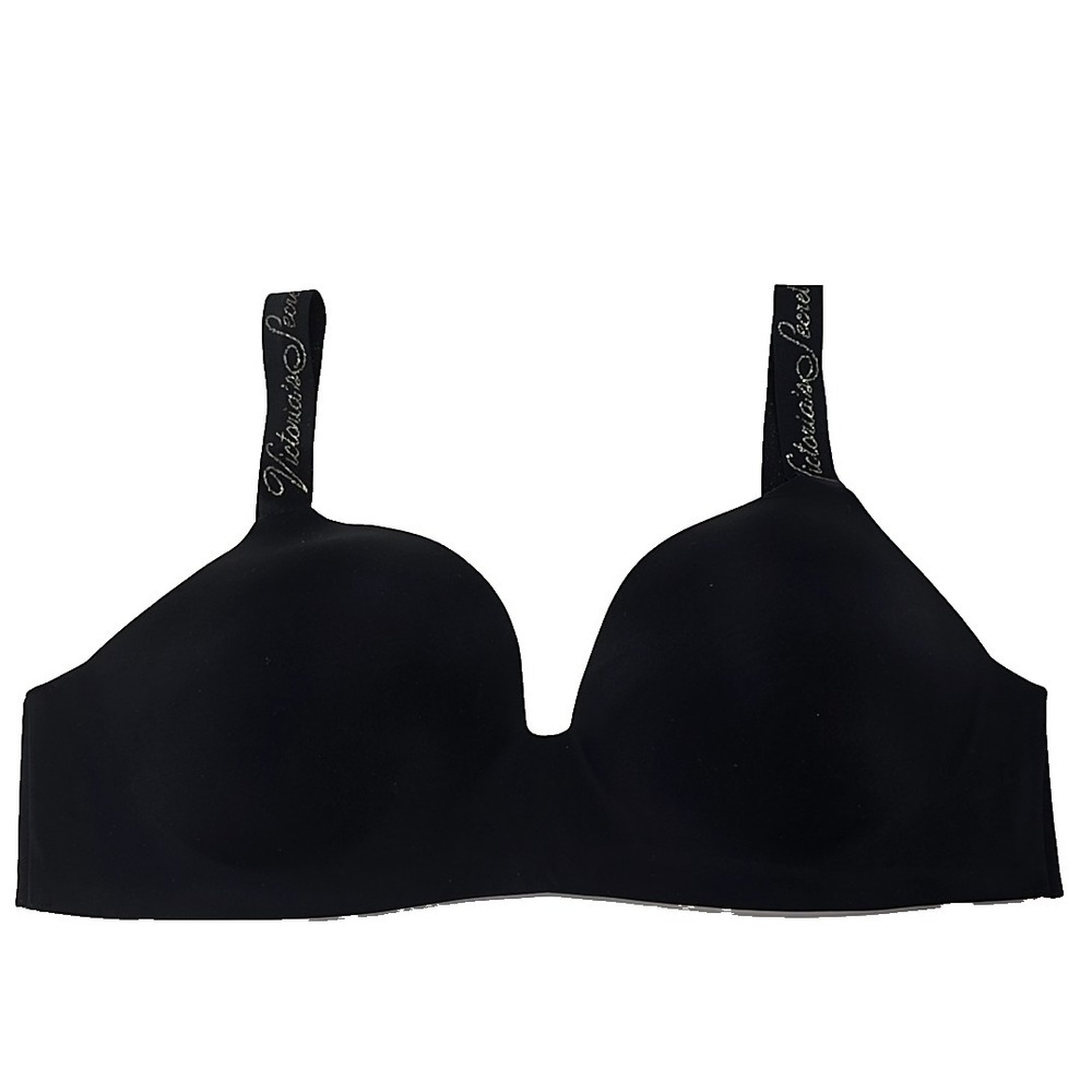 Victoria's Secret T-Shirt Lightly Lined Wireless Bra Black sz 38DD